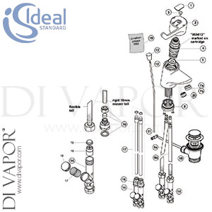 Ideal Standard Contour 21 Basin Th Mixer R-Mounted Chr 1H Seq Non Domestic Tap Spare Parts - IDL DV 207